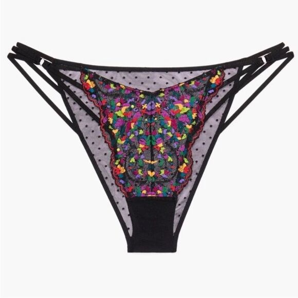 FENTY NWT SAVAGE X FLORAL STRING BIKINI BOTTOM BY RIHANNA IN SIZE EXTRA SMALL - Picture 1 of 8